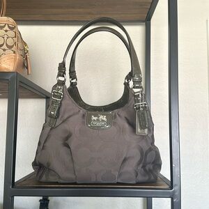 Coach hobo bag with purple interior